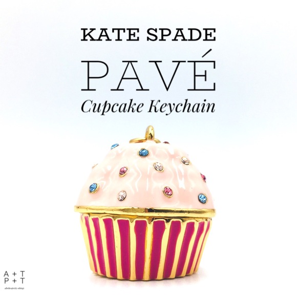 kate spade Accessories - Kate Spade Pavè Cupcake Keychain